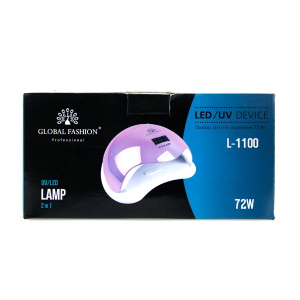 Лампа для нігтів LED/UV 72W, blue, Global Fashion L-1100 L-1100 blue фото