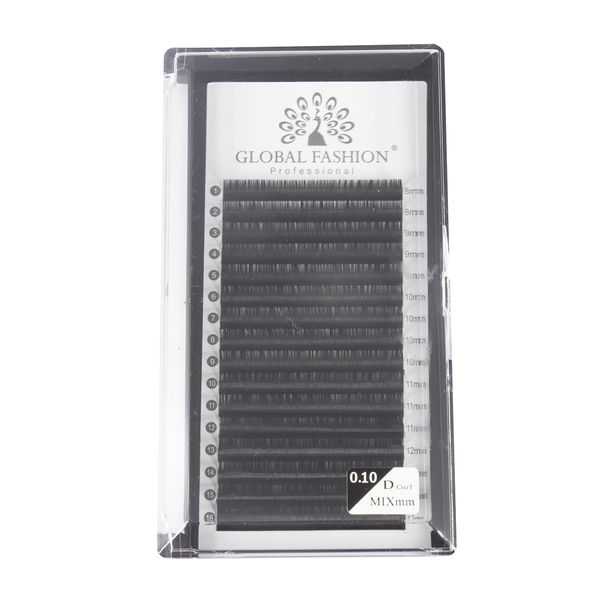 Набір стрічкових вій Global Fashion Premium Lashes мікс (8-13 мм) D 0.10 13053 фото