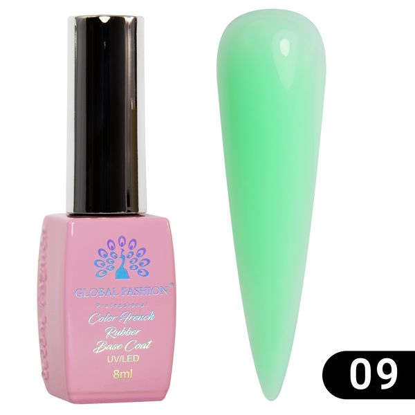 Кольорова френч база для гель лаку Global Fashion, Color French Base Coat 8 мл, 09 13314 фото