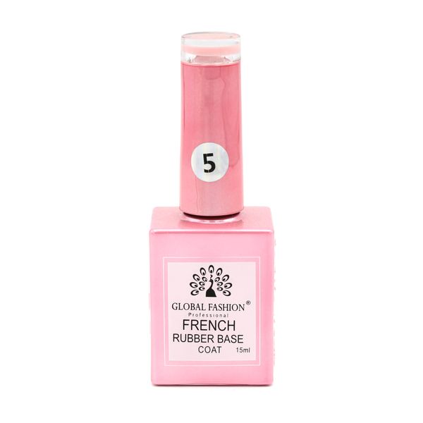 Каучукова база для гель лаку френч, Rubber Base Coat French, 15 мл, Global Fashion 05 8099 фото