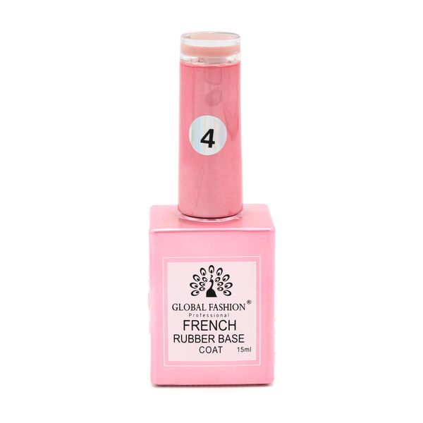 Каучукова база для гель лаку френч, Rubber Base Coat French, 15 мл, Global Fashion 04 8098 фото