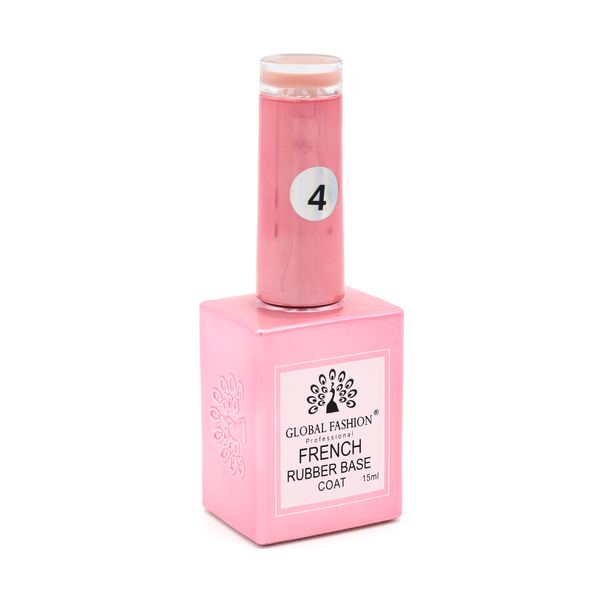 Каучукова база для гель лаку френч, Rubber Base Coat French, 15 мл, Global Fashion 04 8098 фото