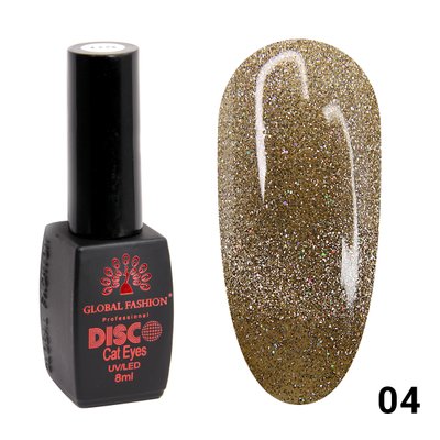 Гель лак Disco Cateyes Global Fashion 8 мл, світловідбивний, 004 12155 фото