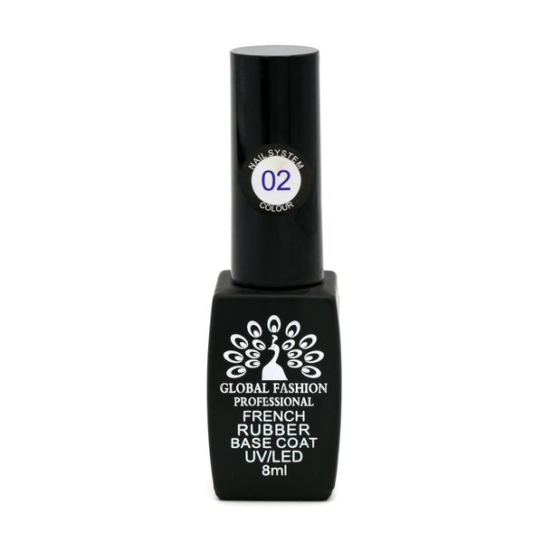 Каучукова база для гель лаку френч, Rubber Base Coat French, 8 мл, Global Fashion 02 2140 фото