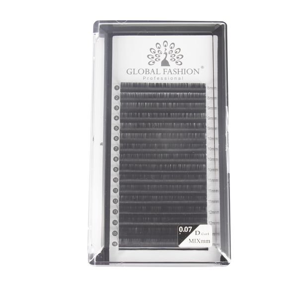 Набір стрічкових вій Global Fashion Premium Lashes мікс (8-13 мм) D 0.07 13056 фото