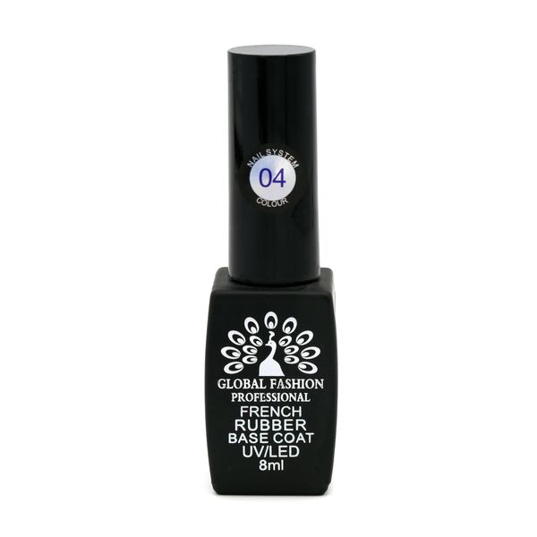 Каучукова база для гель лаку френч, Rubber Base Coat French, 8 мл, Global Fashion 04 2155 фото