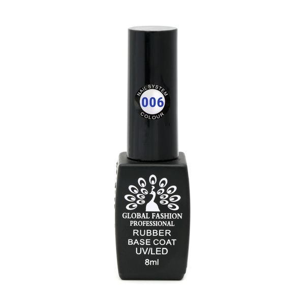 Каучукова база для гель лака френч, Rubber Base Coat French, 8 мл., Global Fashion 06 2153 фото