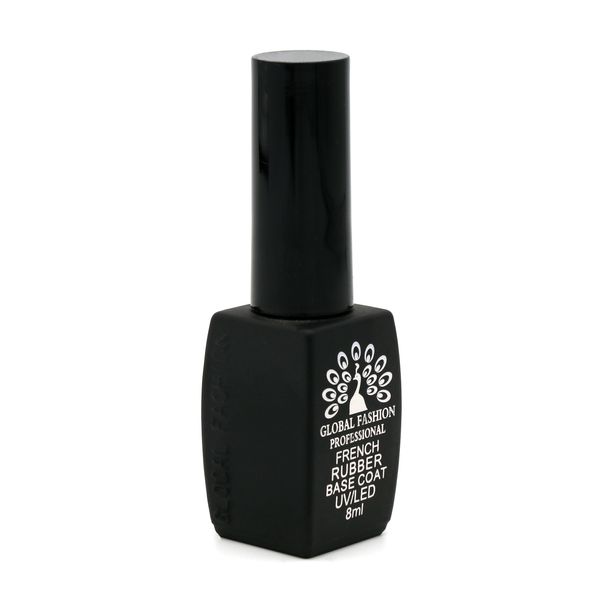 Каучуковая база для гель лака френч, Rubber Base Coat French, 8 мл., Global Fashion 09 8079 фото