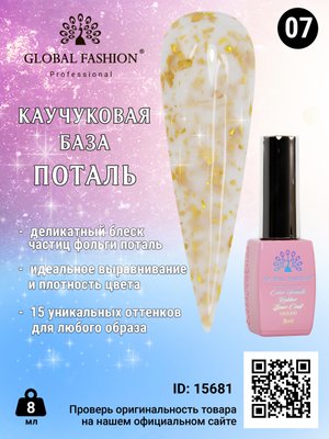 Каучукова база Поталь Global Fashion 8 мл, 07 15681 фото