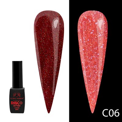 Гель лак Disco Gel Polish, Global Fashion, світловідбивний, 8 мл C06 12240 фото