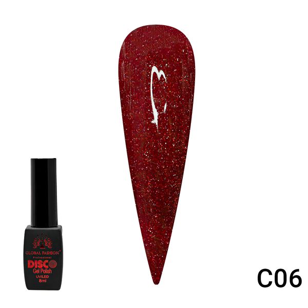 Гель лак Disco Gel Polish, Global Fashion, світловідбивний, 8 мл C06 12240 фото