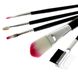 Набір пензлів для макіяжу 5 шт Global Fashion Cosmetic Brush, чорна ручка 11799 фото 3