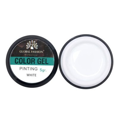 Color gel Global 5 мл *10 баночок, білий 5945 фото