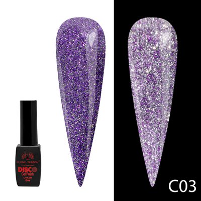 Гель лак Disco Gel Polish, Global Fashion, світловідбивний, 8 мл C03 12237 фото