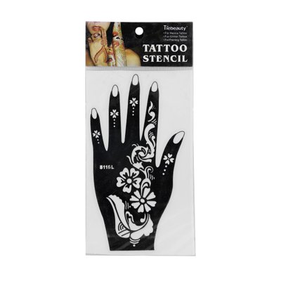 Трафарет для тату для тіла Tattoo Stickers S116L 13865 фото