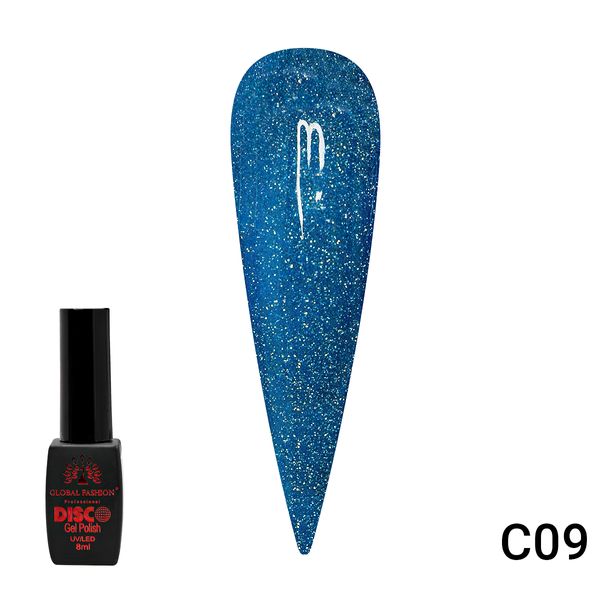 Гель лак Disco Gel Polish, Global Fashion, світловідбивний, 8 мл C09 12243 фото