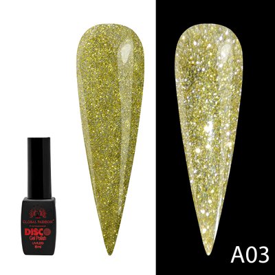 Гель лак Disco Gel Polish, Global Fashion, світловідбивний, 8 мл A03 12213 фото